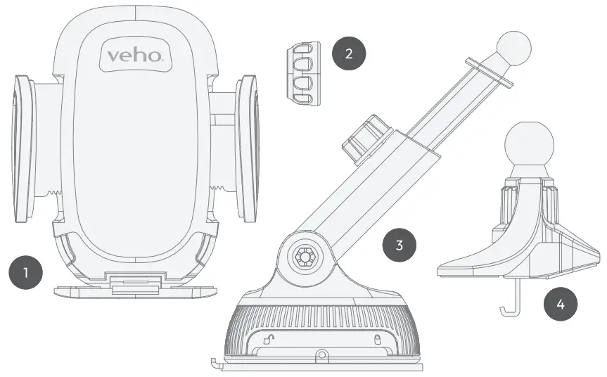 veho TA9 Universal Smartphone Holder - in the box