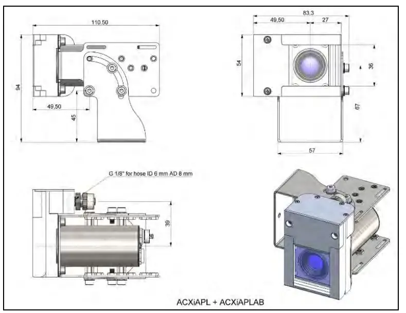 optris Xi 400 CM Infrared Camera - bracket ACXIAPLAB