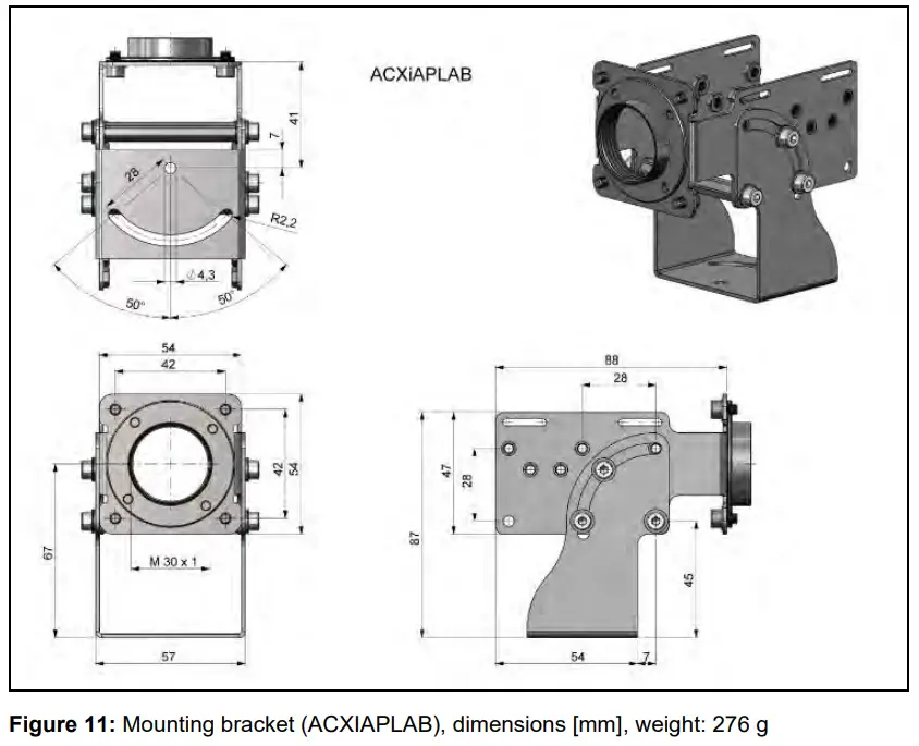 optris Xi 400 CM Infrared Camera - bracket ACXIAPLAB1