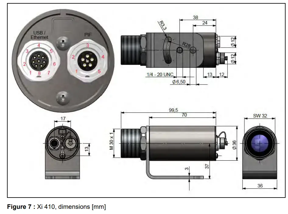 optris Xi 400 CM Infrared Camera - dimensions3