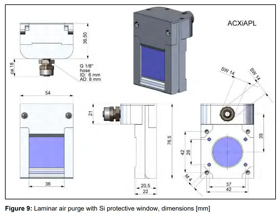 optris Xi 400 CM Infrared Camera - protective window