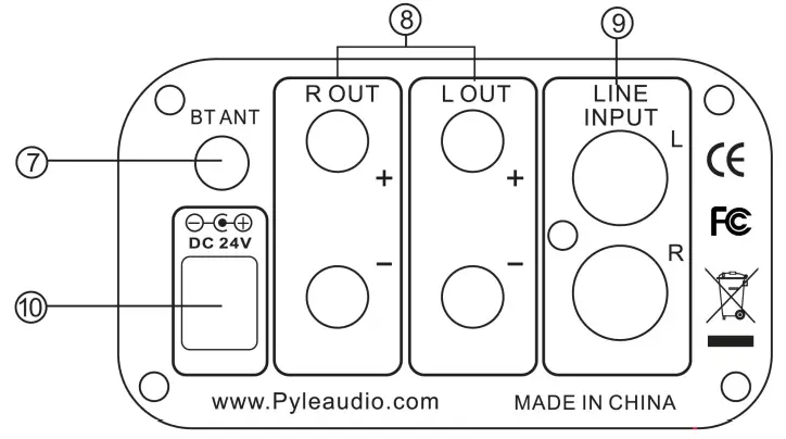 Pyle PDA35BT Mini Bluetooth Amplifier & Headphone Amp-fig- (2)