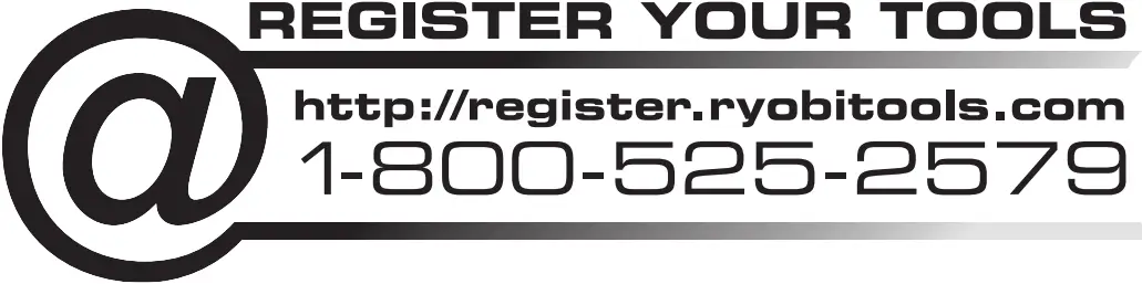 RYOBI P3240 - Registration