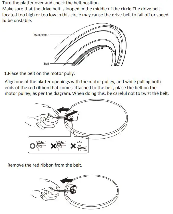 ARKROCKET AR-PH68 Cassini Turntable Instruction Manual - Installing the platter and turntable mat