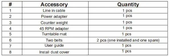 ARKROCKET AR-PH68 Cassini Turntable Instruction Manual - Setting Up Your Turntable