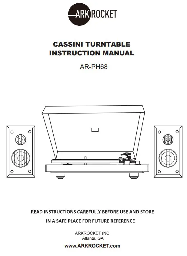 ARKROCKET AR-PH68 Cassini Turntable Instruction Manual