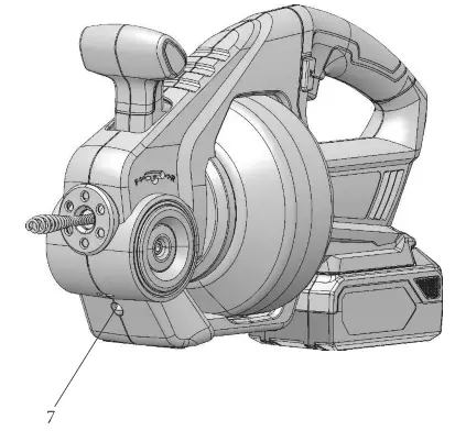 greenworks DA24B210 Cordless Plumbing Drain Cleaner - light