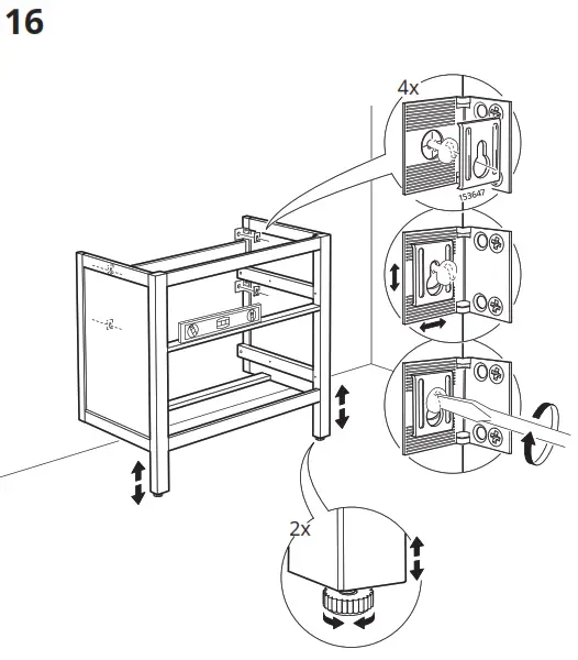 IKEA HEMNES Cabinet Washbasin 2 Drawers - Figure13