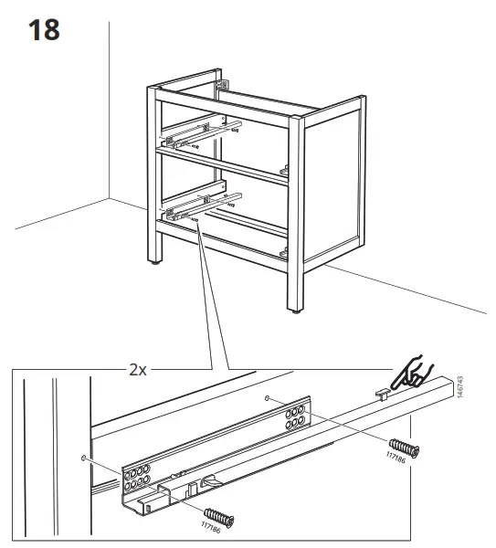 IKEA HEMNES Cabinet Washbasin 2 Drawers - Figure15