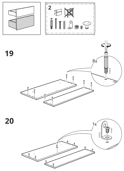 IKEA HEMNES Cabinet Washbasin 2 Drawers - Figure16
