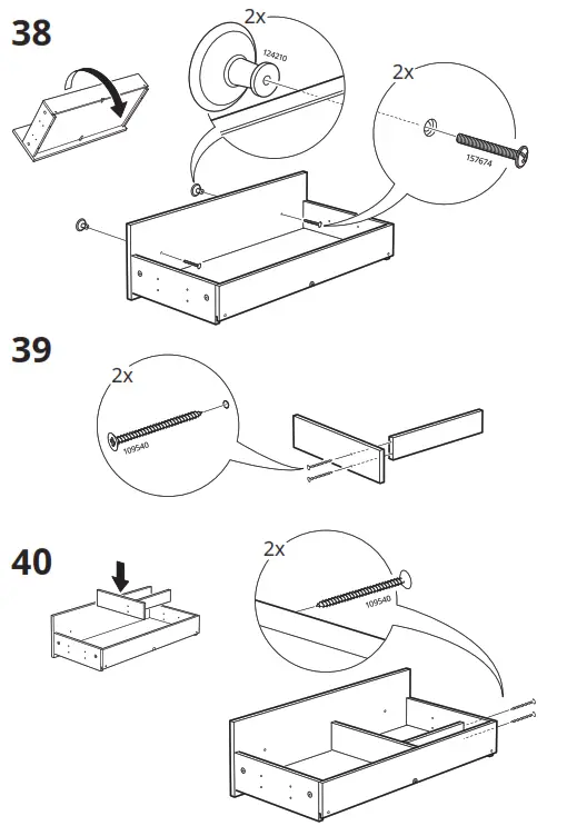 IKEA HEMNES Cabinet Washbasin 2 Drawers - Figure23