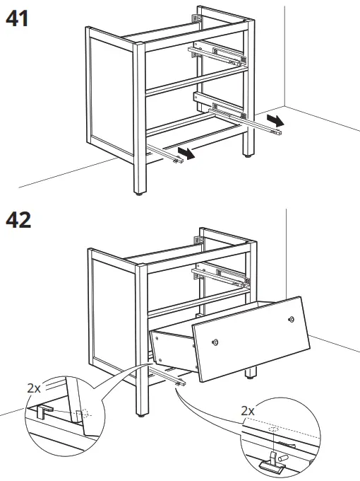 IKEA HEMNES Cabinet Washbasin 2 Drawers - Figure24