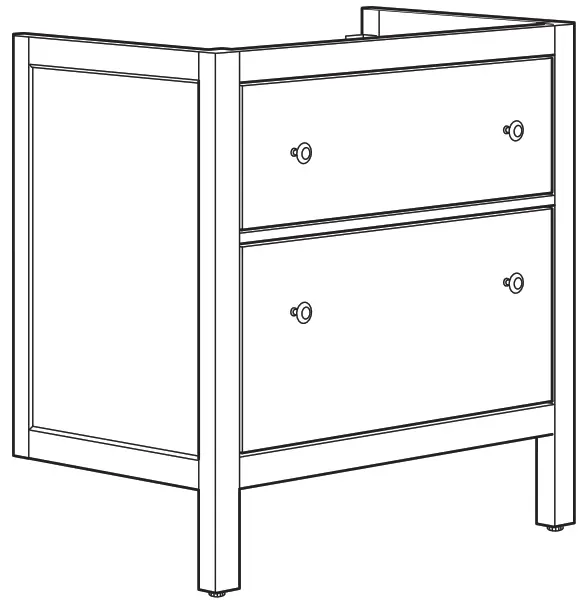 IKEA HEMNES Cabinet Washbasin 2 Drawers