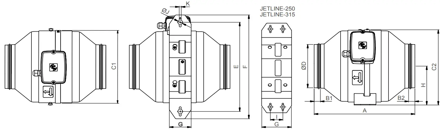 S P JETLINS P JETLINE Kanal Tipi Fan - FigE Kanal Tipi Fan - Featured Image