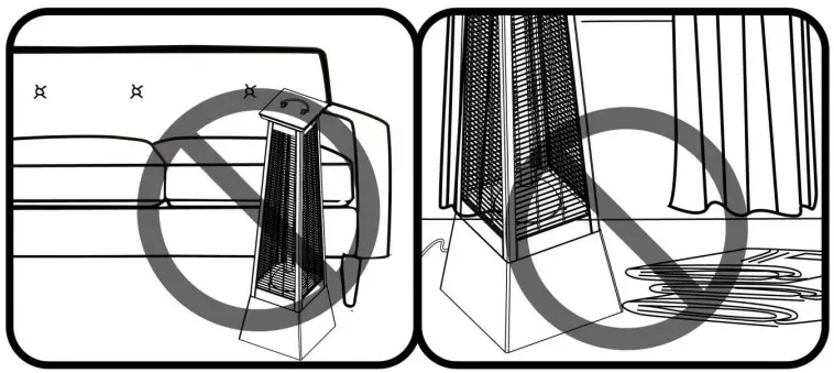 Habitat et Jardin 1536 128812 Volcano Carbon Fiber Radiant Electric Heate - Warrning 1