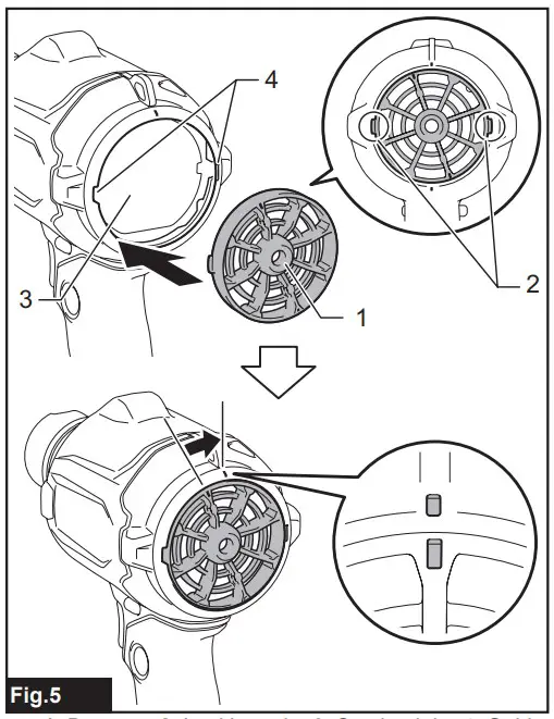 Removing and installing dust cap