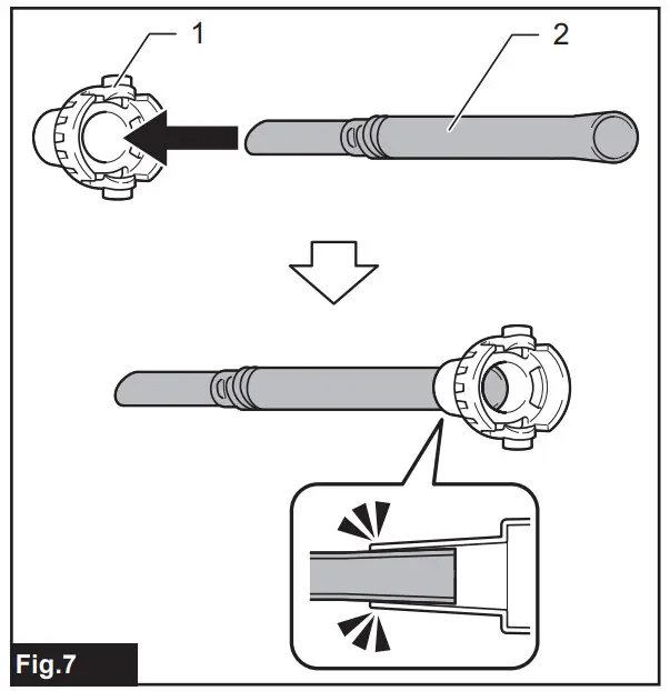 Installing and removing long nozzles