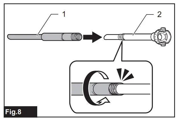 Installing and removing long nozzles