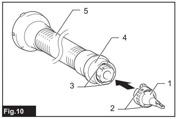 Installing and removing deflating
nozzles and attachments