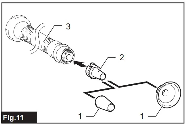 Installing and removing deflating
nozzles and attachments