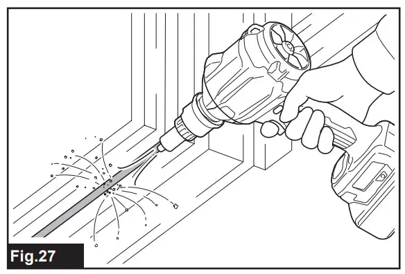 Blowing in confined spaces