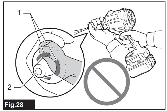 Blowing in confined spaces