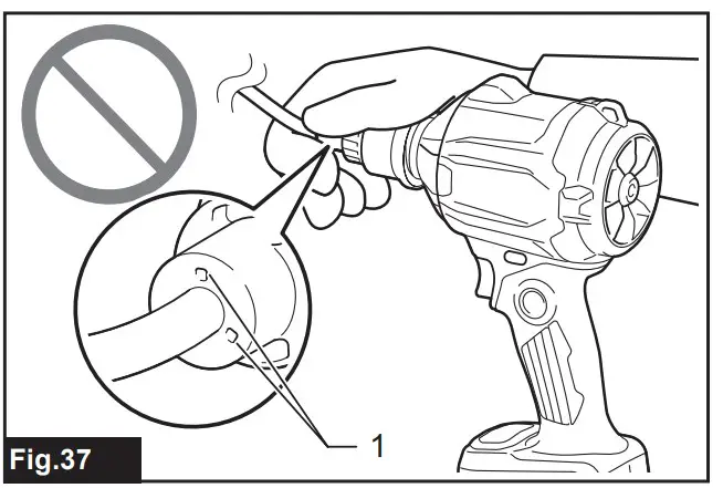 Blowing in narrow spaces