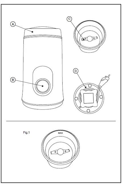 taurus 908503 Aromatic Coffee Grinder fig-1
