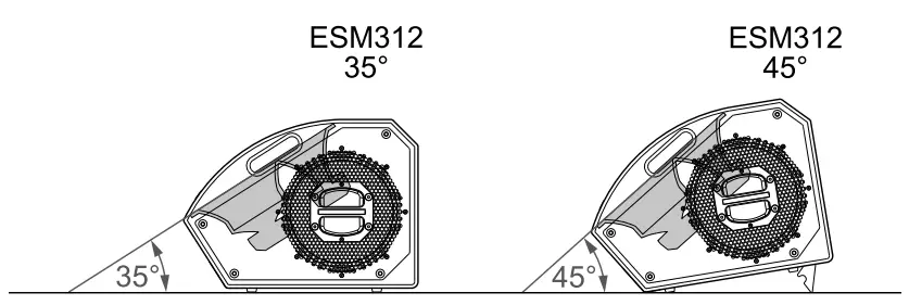 KV2 Audio ESM Series Compact Passive Stage Monitor System - Angles options