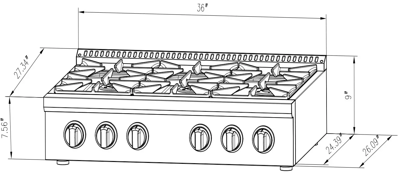 KOOLMORE KM HGRT30 SS Gas Range Top - fig 2
