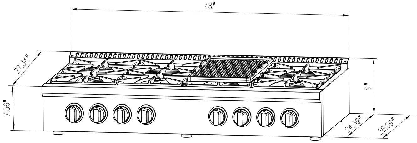 KOOLMORE KM HGRT30 SS Gas Range Top - fig 3