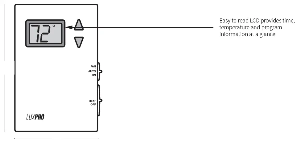 LUXPRO-PSD010BFb-NON-PROGRAMMABLE-THERMOSTAT-Product-Specifications-FIG-1
