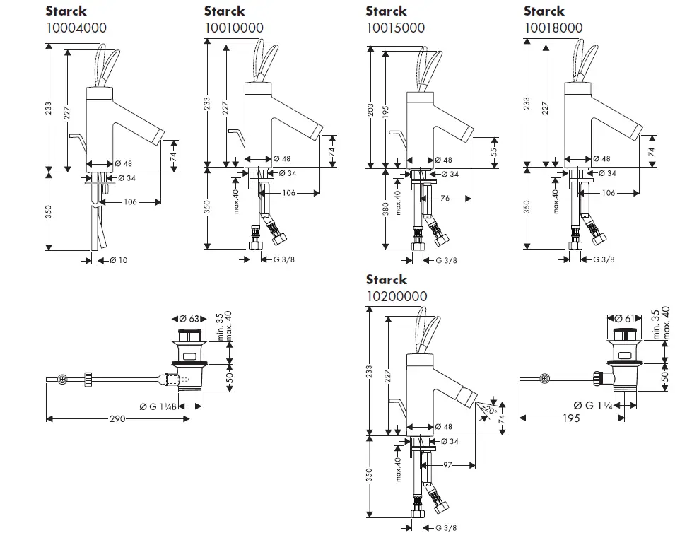 hansgrohe-AXOR-STARCK-Classic-Lever-Bidet-Faucet-fig-9