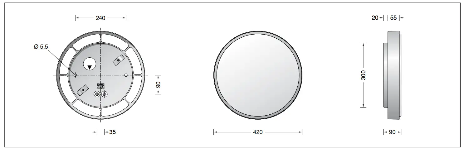 BEGA 89759.2 Ceiling and Wall Luminaire