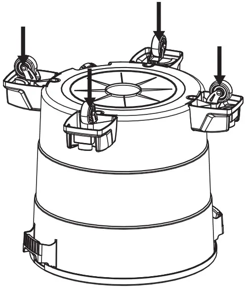 CASTER / ACCESSORY HOLDER ASSEMBLY