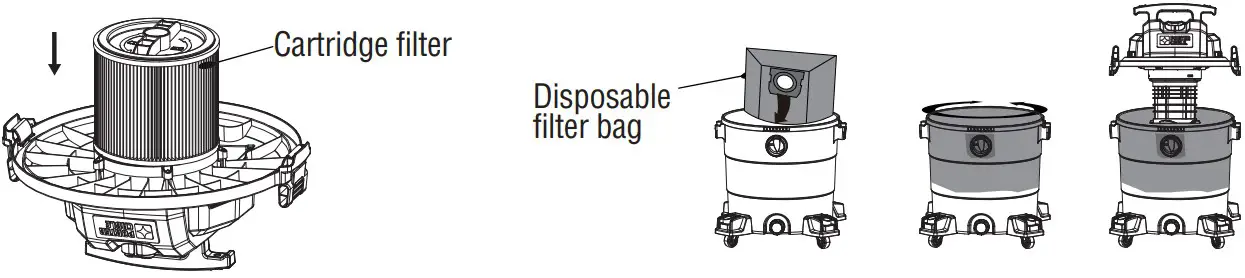 INSTALLING DISPOSABLE FILTER BAG