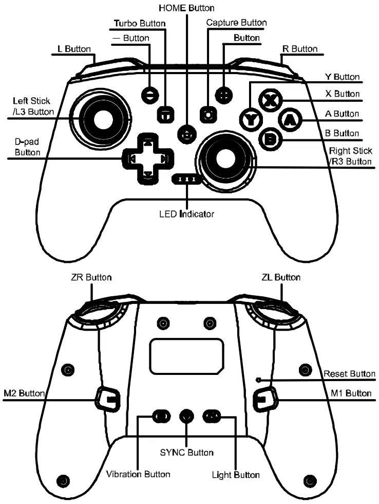 VOYEE Wireless Controller for NS - Instruction