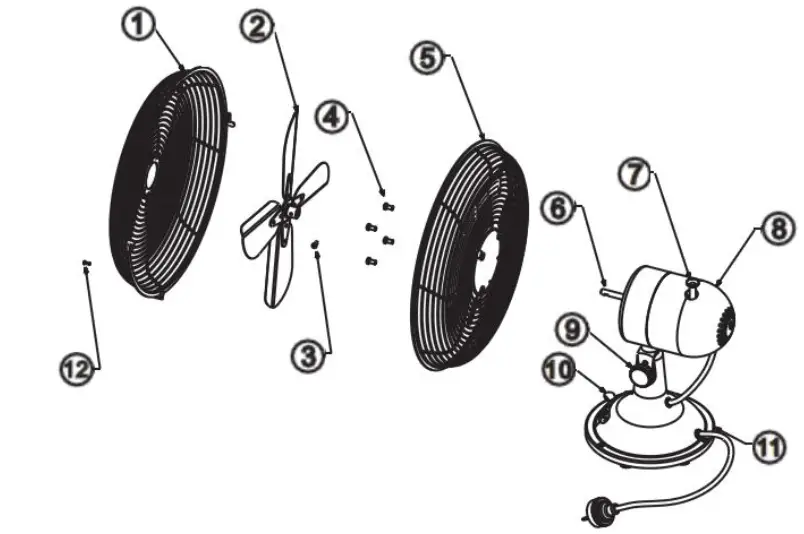 bimar VTM35 Table Fan 1