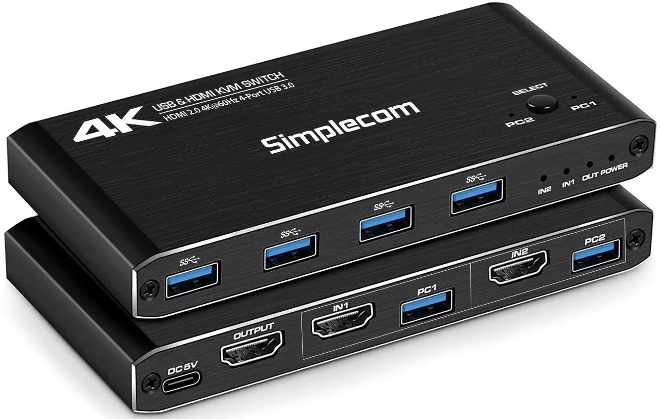 Simplecom KM420 2 Port HDMI KVM Switch