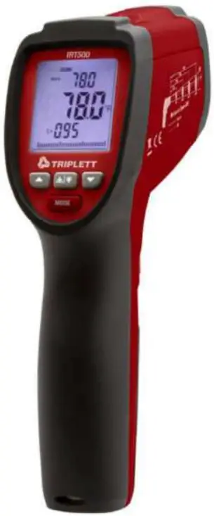Triplett IRT500 IR 201 IR Thermometer with High Temp Circular Laser and Alarms