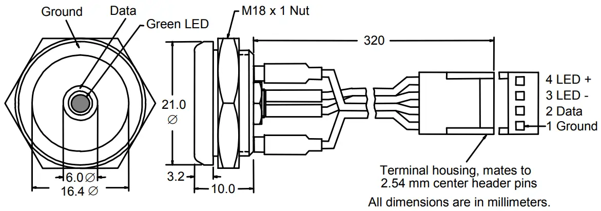 MAXIM DS9092L iButton Probe with LED - Mount probe