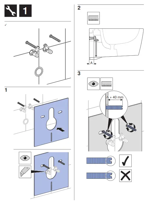 GEBERIT 501898008 Acanto Wall Mounted Bidet White - Fig1