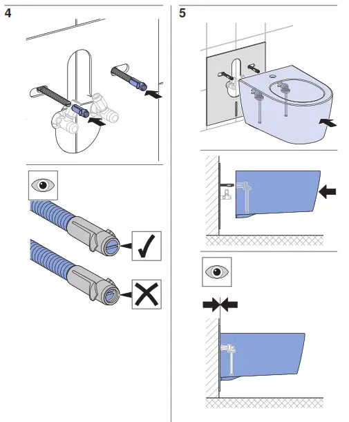 GEBERIT 501898008 Acanto Wall Mounted Bidet White - Fig2