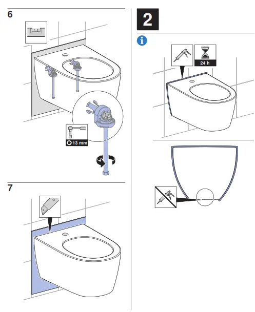 GEBERIT 501898008 Acanto Wall Mounted Bidet White - Fig3