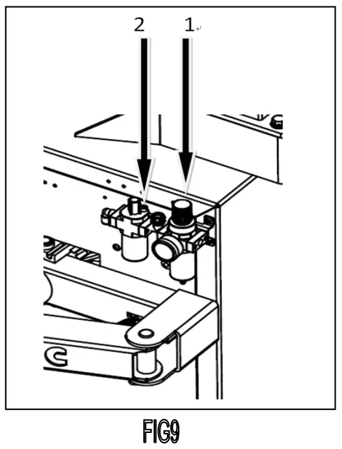 LEO L8009 Tyre Changer - adjusting screw