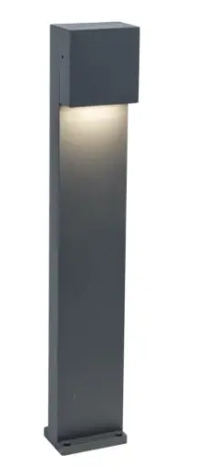 LUTEC-7104001118 LED-Dark-Grey-Clear-Glass-IP54-Outdoor-Post-Light-product-image