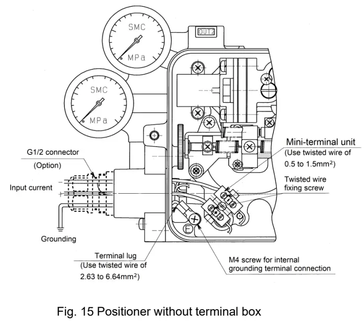 SMC IP8100 Electro Pneumatic Positioner - feedback lever1