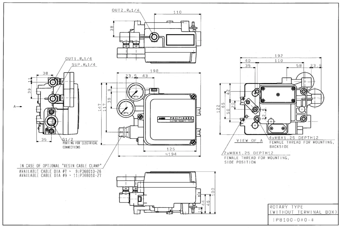 SMC IP8100 Electro Pneumatic Positioner - fig3