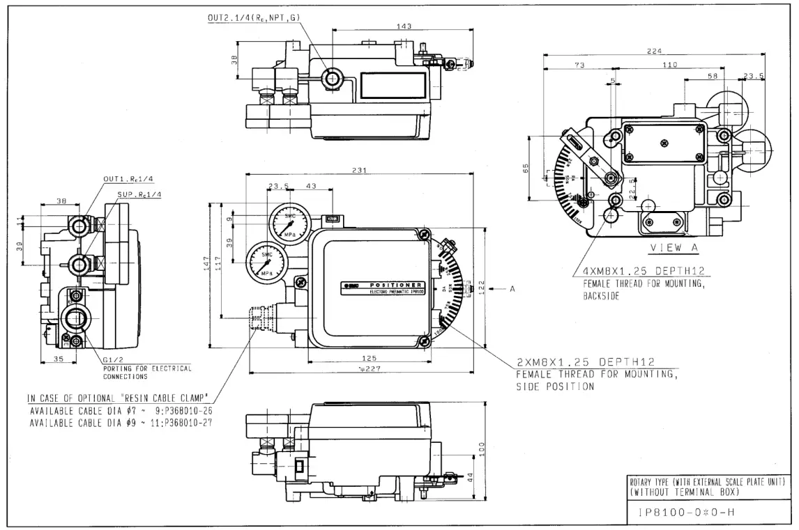 SMC IP8100 Electro Pneumatic Positioner - fig5