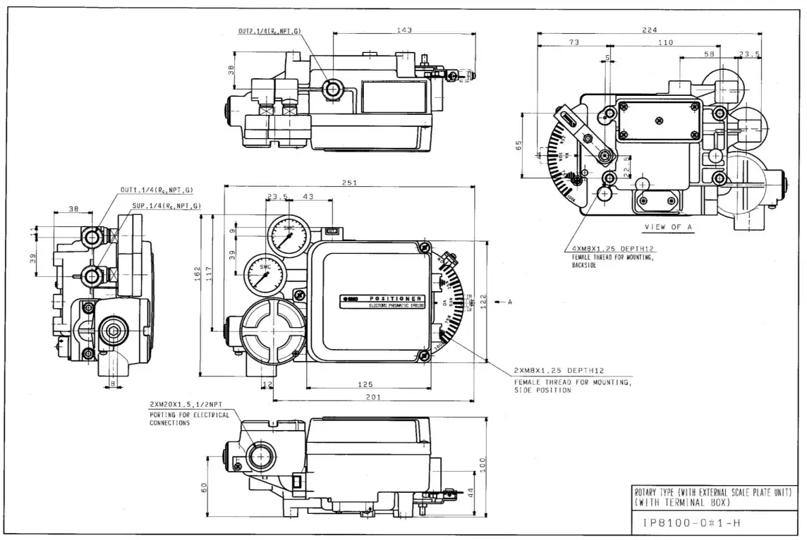 SMC IP8100 Electro Pneumatic Positioner - fig6